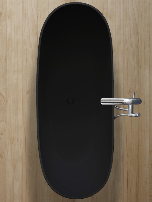 Vrijstaand Solid Surface bad BS-526 Zwart