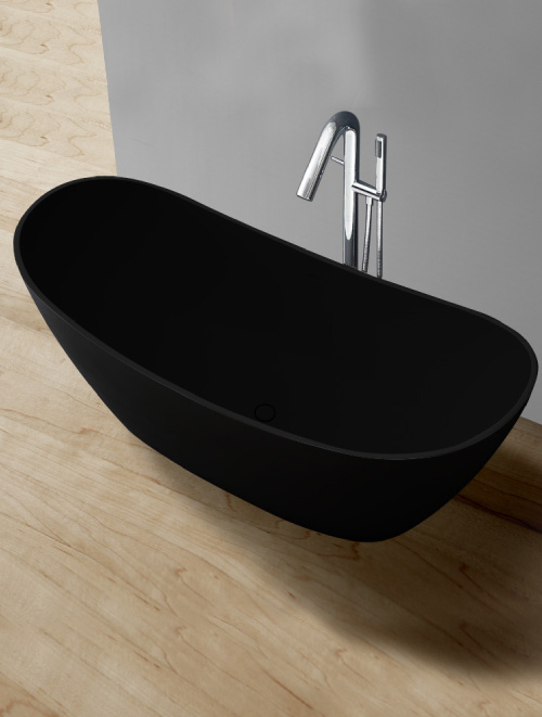 Vrijstaand Solid Surface bad BS-526 Zwart