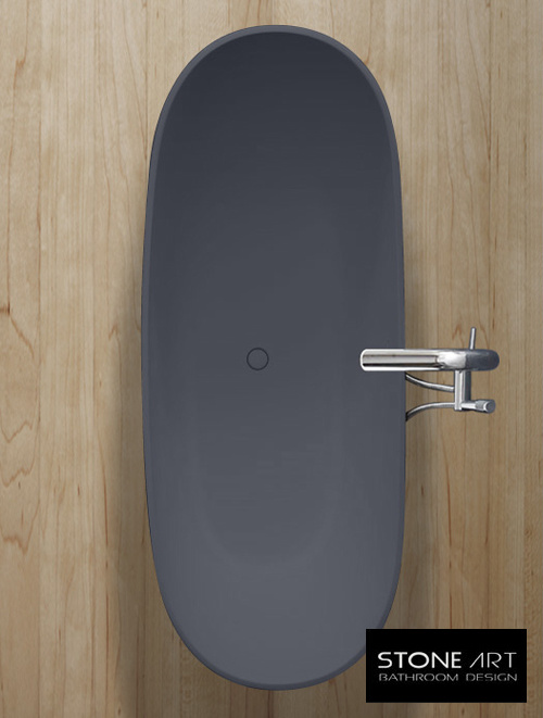 Vrijstaand Solid Surface bad BS-526 Grijs