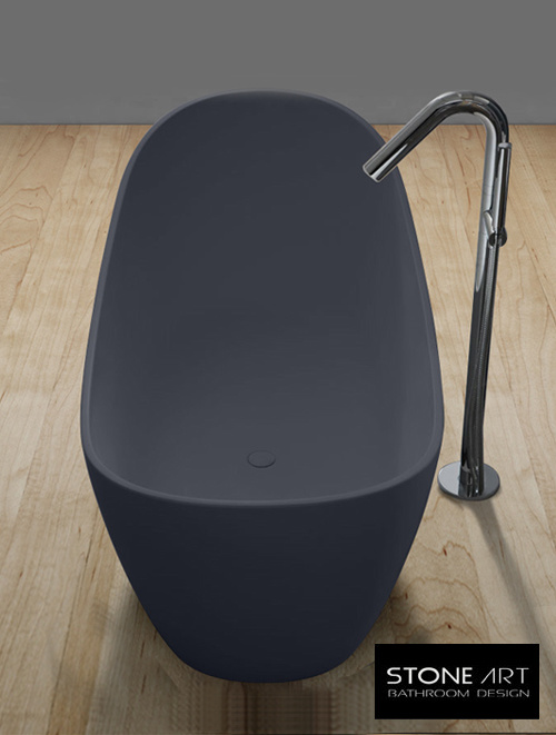 Vrijstaand Solid Surface bad BS-526 Grijs