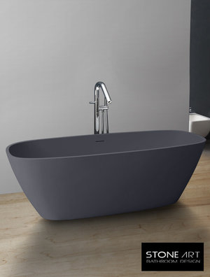 Vrijstaand Solid Surface bad BS-528 Grijs