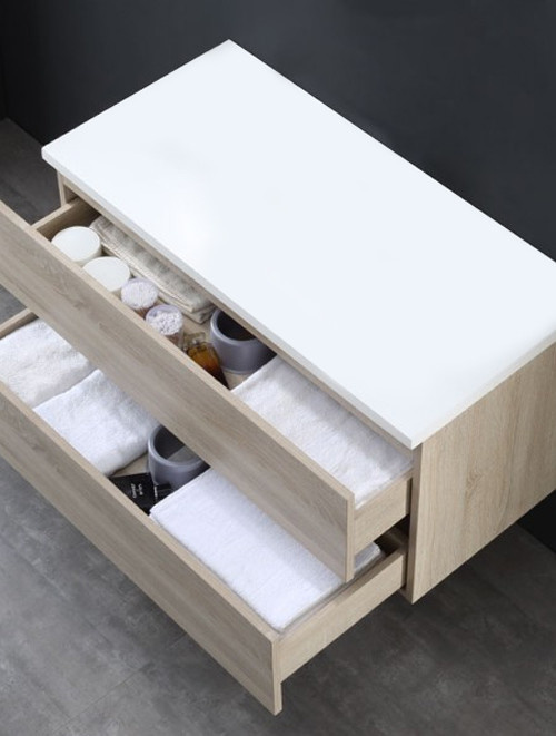 Badkamermeubel Solid Surface Brugge Deluxe 100 centimeter