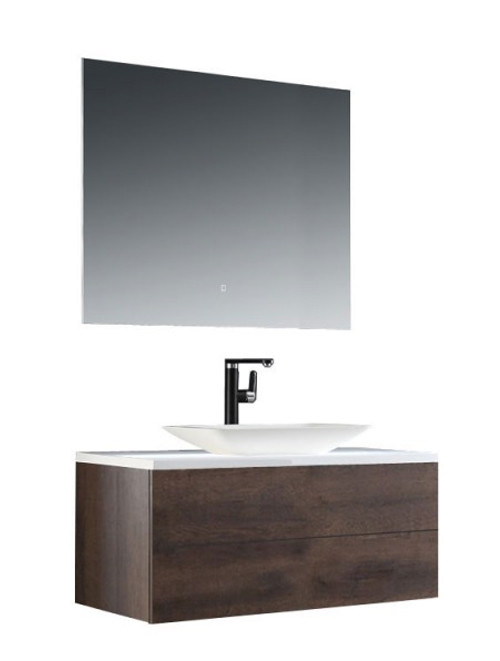 Badkamermeubel Solid Surface Brugge Deluxe 100 centimeter