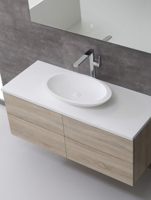 Badkamermeubel Solid Surface Brugge Deluxe 120 centimeter