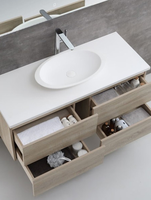 Badkamermeubel Solid Surface Brugge Deluxe 120 centimeter