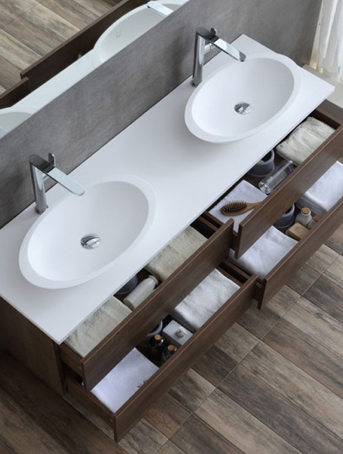 Badkamermeubel Solid Surface Brugge Deluxe 160 centimeter