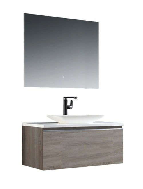 Badkamermeubel Solid Surface Milano Deluxe 100 centimeter