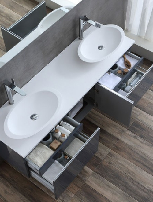 Badkamermeubel Solid Surface Milano Deluxe 160 centimeter