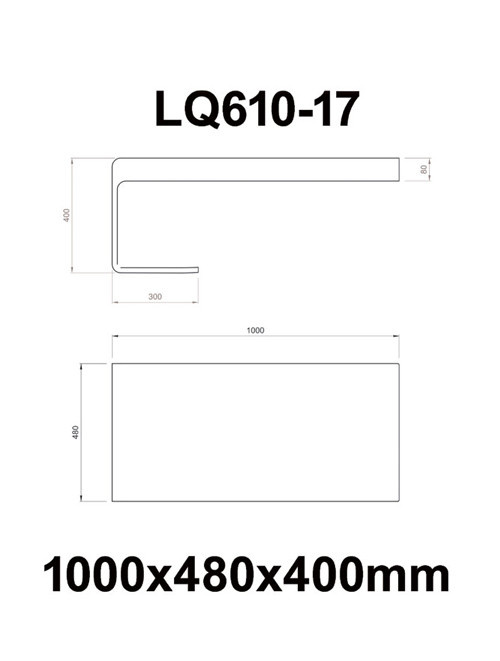 Wastafel Set LQ610 Solid Surface 100 centimeter