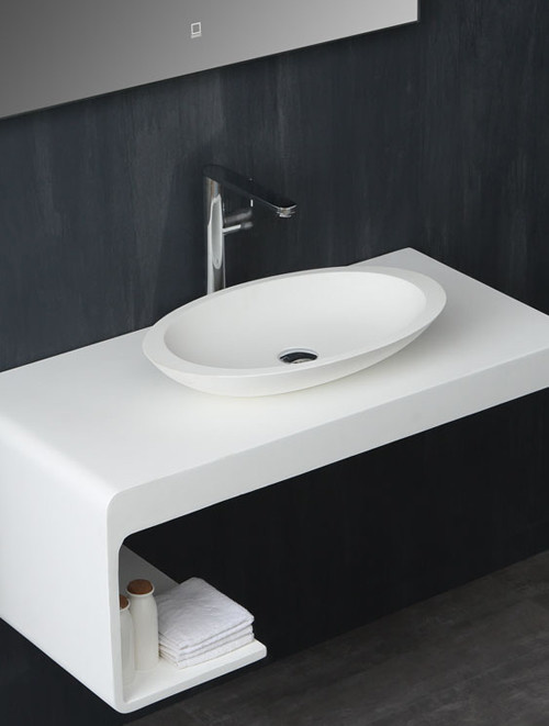 Wastafel Set LQ610 Solid Surface 100 centimeter