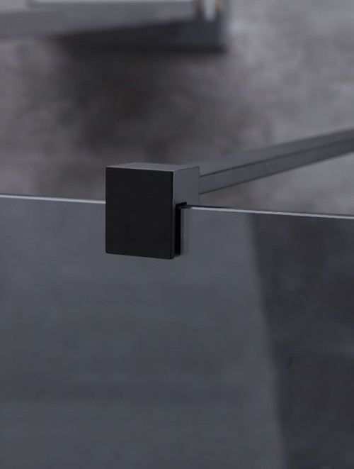 Inloopdouche Smokeglas Zwart