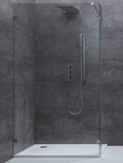 Inloopdouche Helder Glas Chroom met zijpaneel