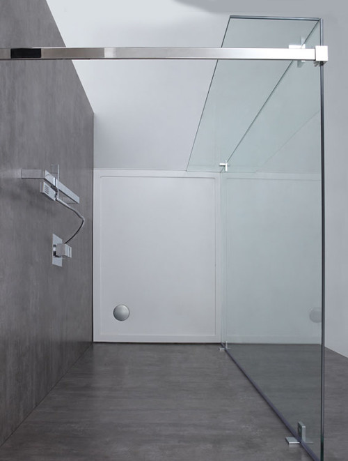 Inloopdouche Helder Glas Chroom met zijpaneel