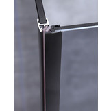 Inloopdouche AWT LAS serie Zwart Glas