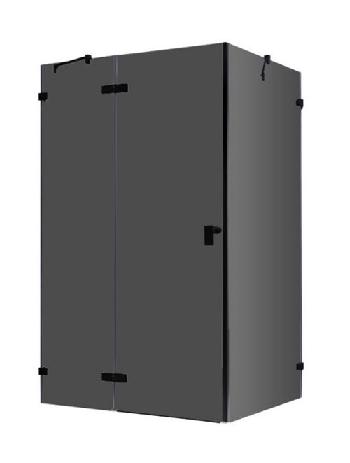 Inloopdouche AWT LAS serie Zwart Glas