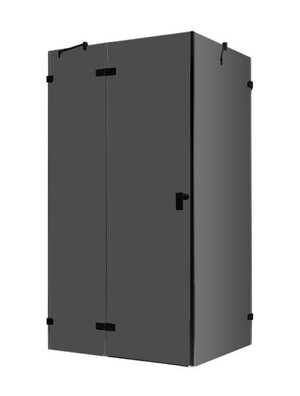 Inloopdouche AWT LAS serie Zwart Glas