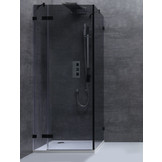 Inloopdouche AWT LAS serie Zwart Glas