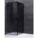 Inloopdouche AWT LAS serie Zwart Glas