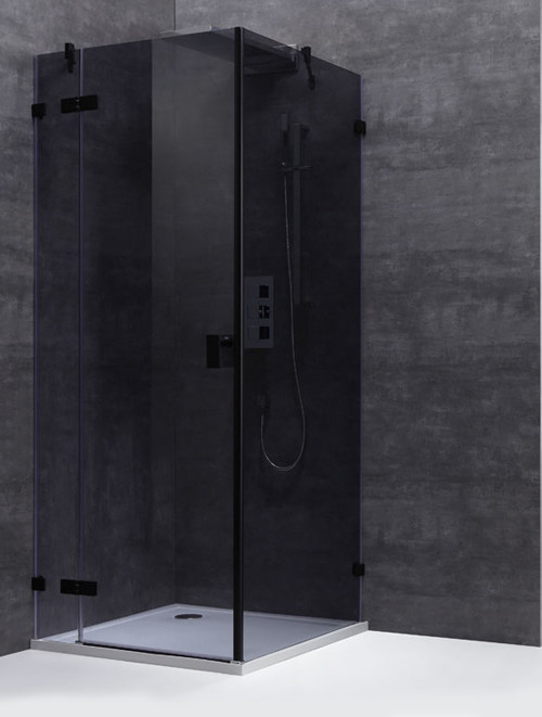 Inloopdouche AWT LAS serie Zwart Glas