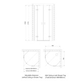 Inloopdouche AWT LAR serie Helder Glas