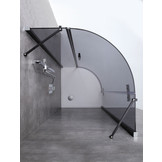 Inloopdouche AWT LBR serie Zwart Glas