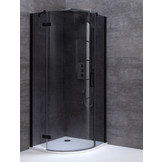 Inloopdouche AWT LBR serie Zwart Glas