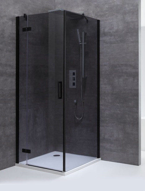 Inloopdouche AWT LBS serie Zwart Glas