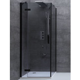 Inloopdouche AWT LBS serie Zwart Glas