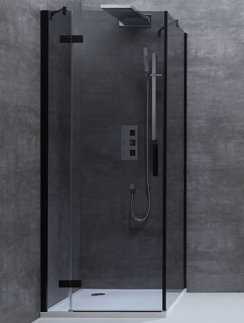 Inloopdouche AWT LBS serie Zwart Glas