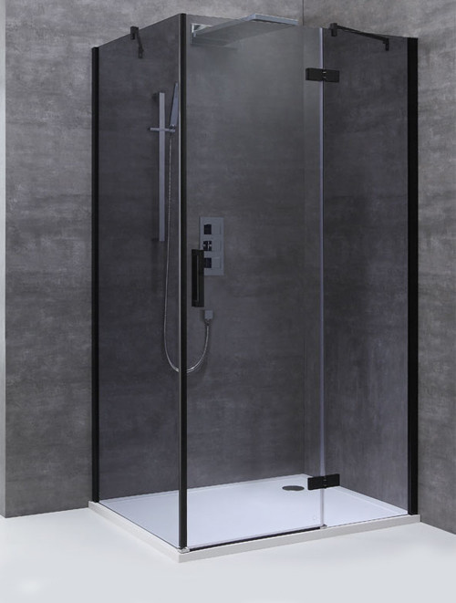 Inloopdouche AWT LBS serie Zwart Glas