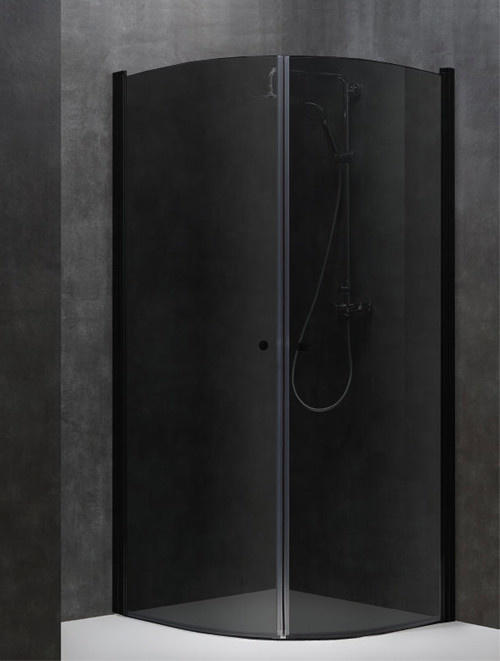 Inloopdouche AWT LCR serie Zwart Glas