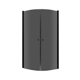 Inloopdouche AWT LCR serie Zwart Glas