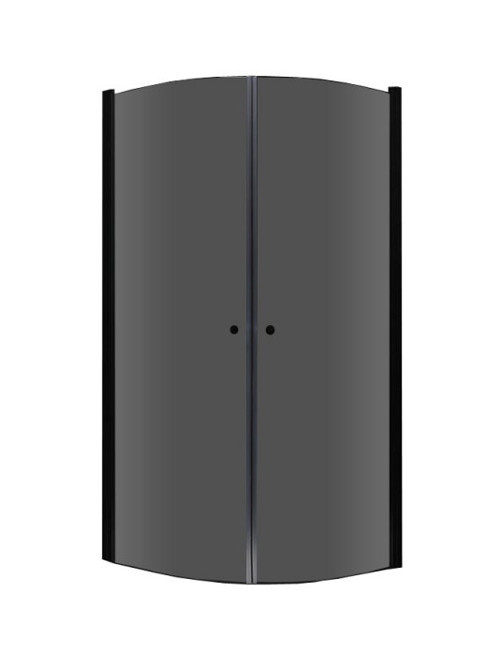 Inloopdouche AWT LCR serie Zwart Glas