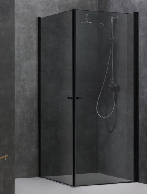 Inloopdouche AWT LCS serie Zwart Glas