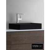StoneArt Solid Surface Waskom LC111 Zwart (exclusief kraan)