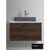 StoneArt Solid Surface Waskom LC111 Grijs (exclusief kraan)