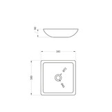 StoneArt Solid Surface Waskom LC115 Grijs (exclusief kraan)