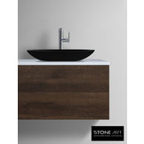 StoneArt Solid Surface Waskom LC116 Zwart (exclusief kraan)