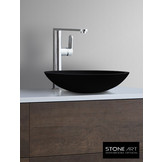 StoneArt Solid Surface Waskom LC116 Zwart (exclusief kraan)