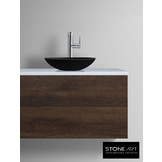 StoneArt Solid Surface Waskom LC116 Zwart (exclusief kraan)