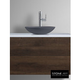 StoneArt Solid Surface Waskom LC116 Grijs (exclusief kraan)