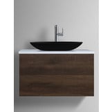 StoneArt Solid Surface Waskom LC117 Zwart (exclusief kraan)