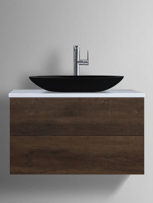 StoneArt Solid Surface Waskom LC117 Zwart (exclusief kraan)