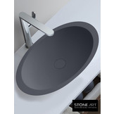 StoneArt Solid Surface Waskom LC117 Grijs (exclusief kraan)
