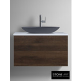 StoneArt Solid Surface Waskom LC117 Grijs (exclusief kraan)