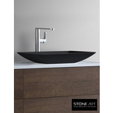 StoneArt Solid Surface Waskom LC118 Zwart (exclusief kraan)