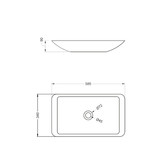 StoneArt Solid Surface Waskom LC118 Zwart (exclusief kraan)