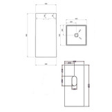 Staande wastafel StoneArt LZ507 Grijs (exclusief kraan)