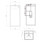 Staande wastafel StoneArt LZ512 (exclusief kraan)