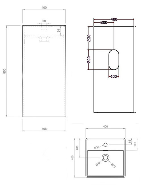 Staande wastafel StoneArt LZ512 (exclusief kraan)
